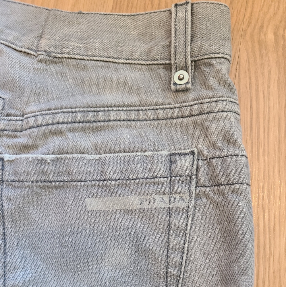 Prada gray washed denim